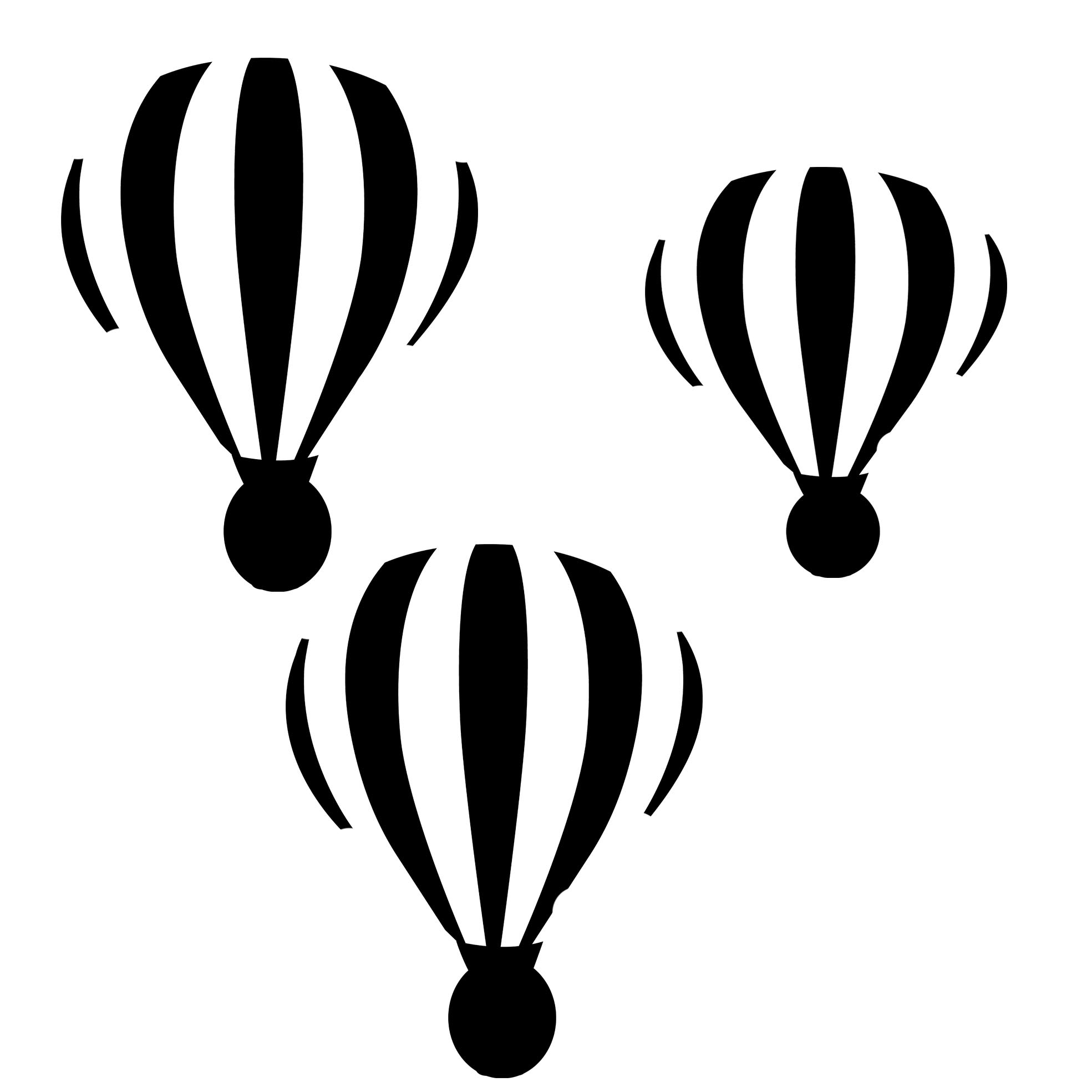 hot air balloons  poly template 8x8